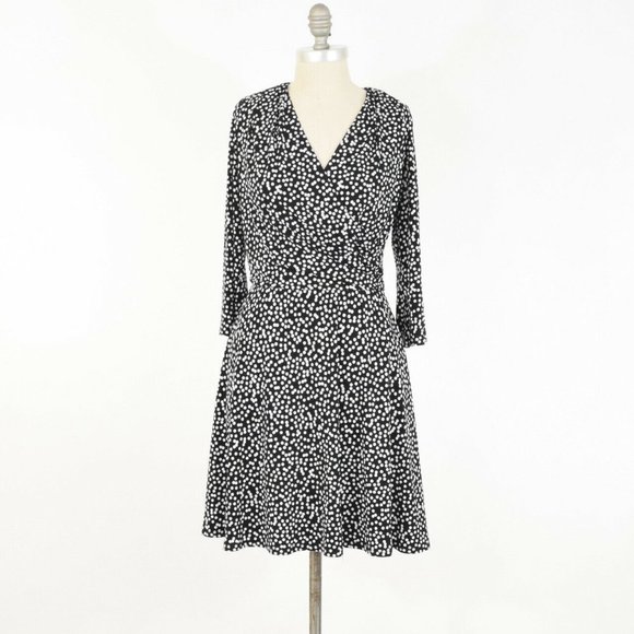 White House Black Market Dresses & Skirts - White House Black Market Dotty Print Wrap Dress